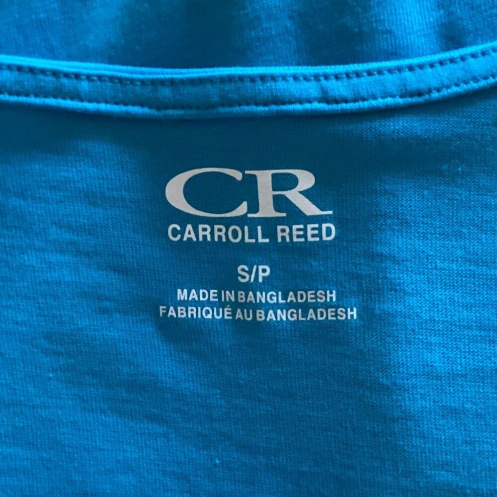 Carroll Reed Women's Blue T-Shirt Top Size S/P Square Neckline Stretchy - Picture 5 of 6